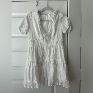 TCEC mini white eyelet dress.